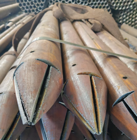 铜仁出尖打孔加工无缝注浆钢花管注浆管厂家